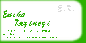 eniko kazinczi business card